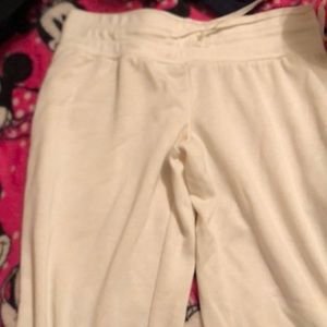 A white pair of joggers